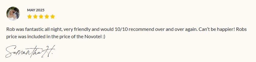 Davertainment MC, DJ Testimonials