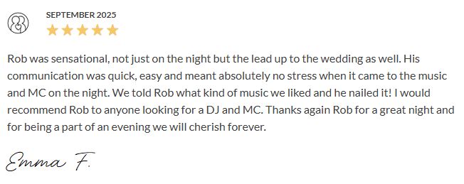 Davertainment MC, DJ Testimonials