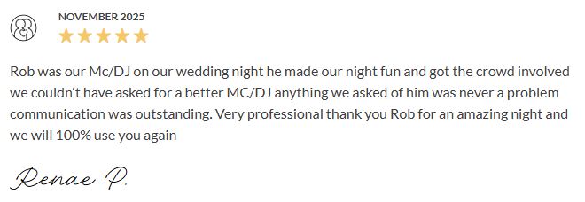 Davertainment MC, DJ Testimonials