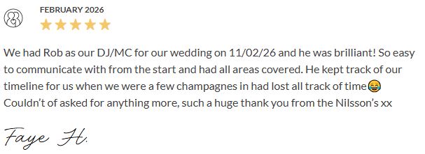 Davertainment MC, DJ Testimonials